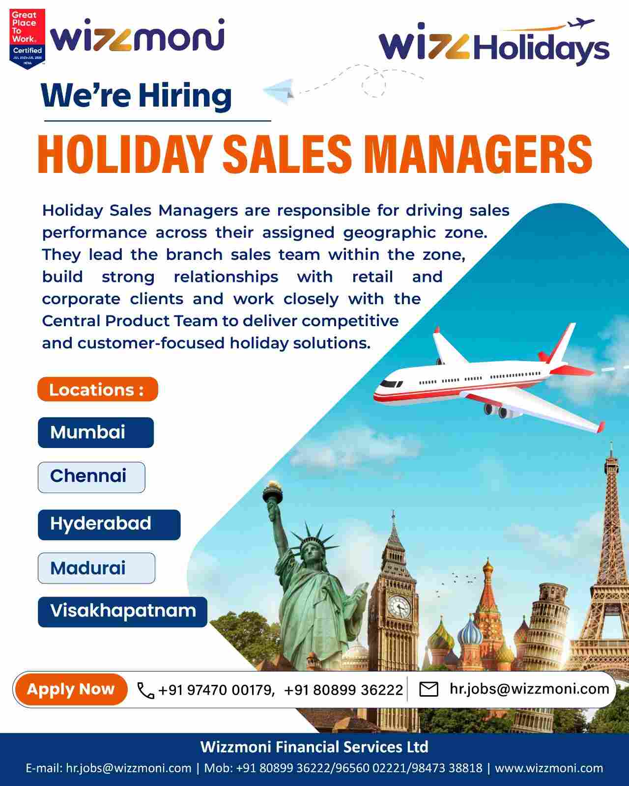 Holidays Sales Managers